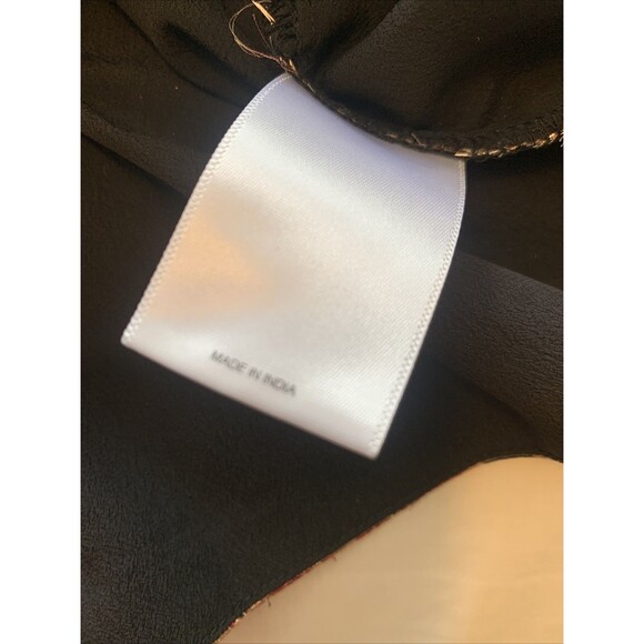 EXPRESS Women Metallic Whimsigoth Top Blouse Faux Wrap Dark Fairy Floral Small - Picture 11 of 13